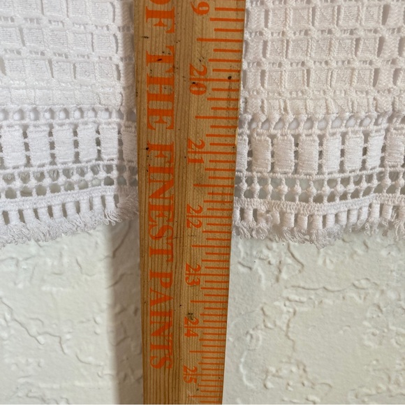 Banana Republic Top Womens Small White Tiered Layered Lace Fringe Office - Picture 9 of 10